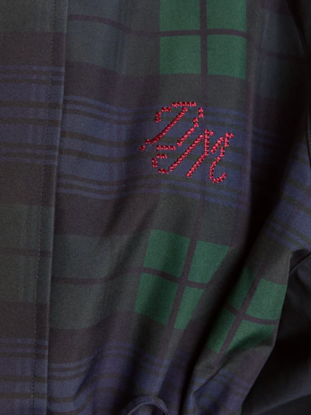 Damson Mader - Liu Shower Proof Raincoat - Navy Check - Picture 8 of 11